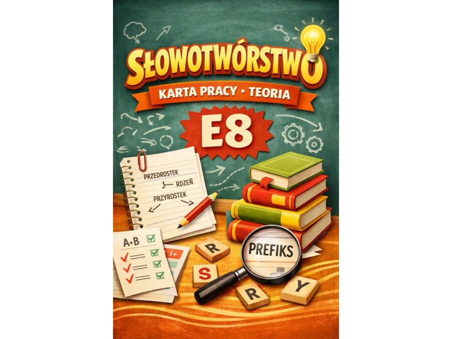 Karta pracy - SŁOWOTWÓRSTWO  - teoria, zadania i klucz odpowiedzi