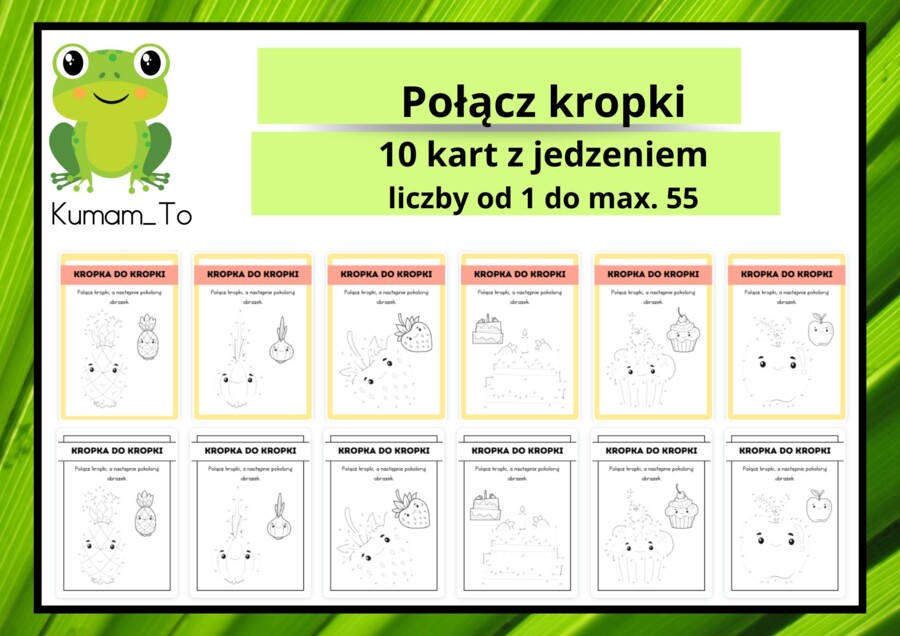 Połącz kropki- jedzenie