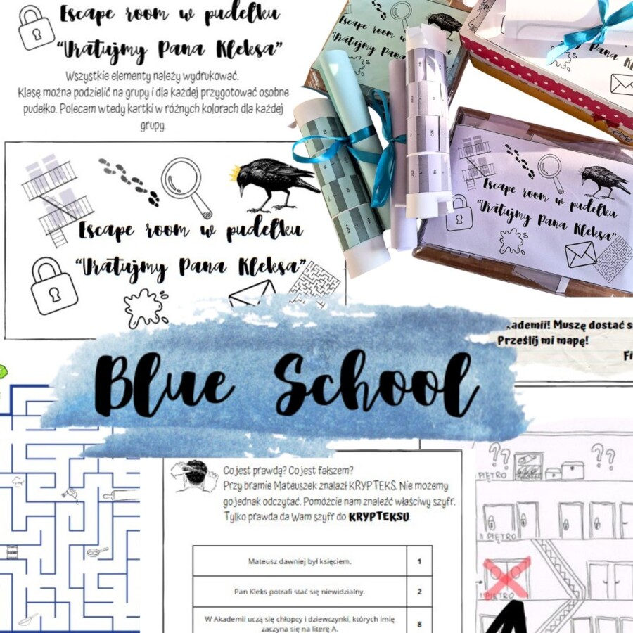 Uratujmy pana Kleksa! - escape room w pudełku