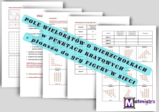 Scenariusz lekcji: POLE WIELOKĄTÓW O WIERZCHOŁKACH W PUNKTACH KRATOWYCH + gra FIGURY W SIECI