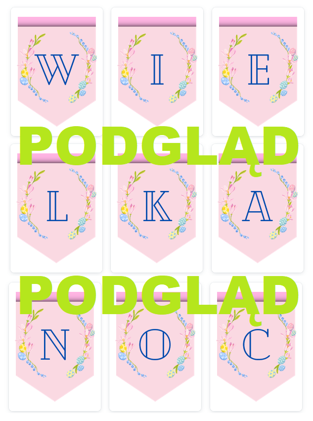 Napis - girlanda - Wielkanoc 2 - gazetka