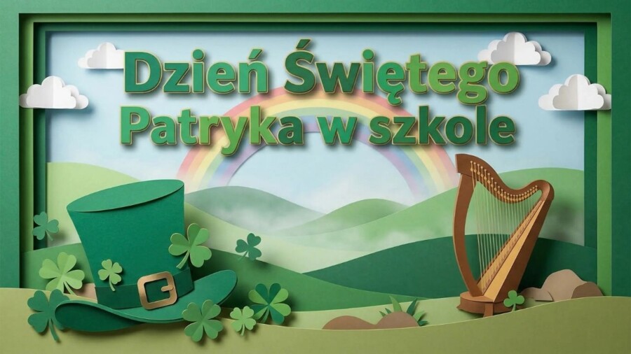 Dzień Świętego Patryka w szkole – gotowa gazetka / prezentacja (16 plansz)
