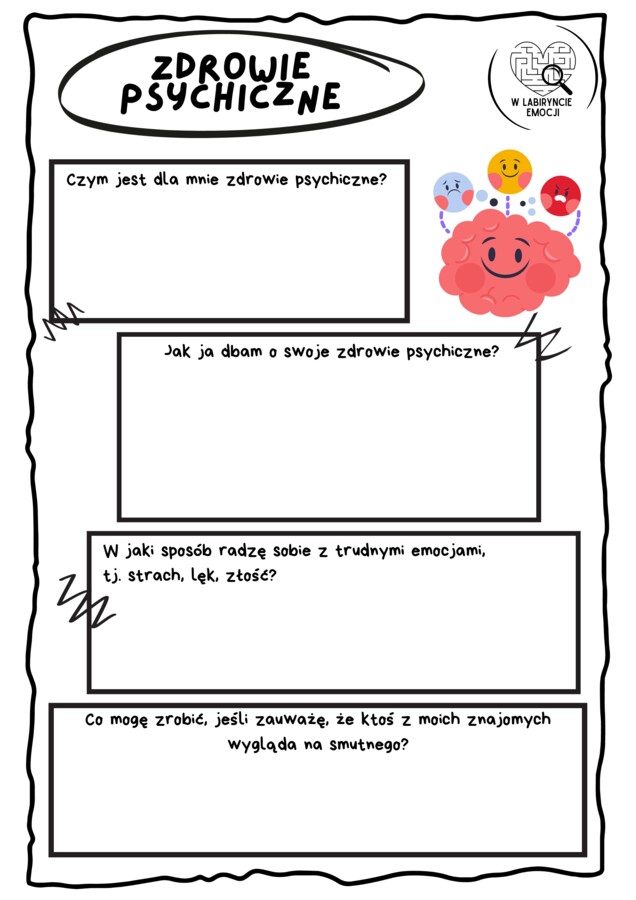 Karta pracy "Zdrowie psychiczne"