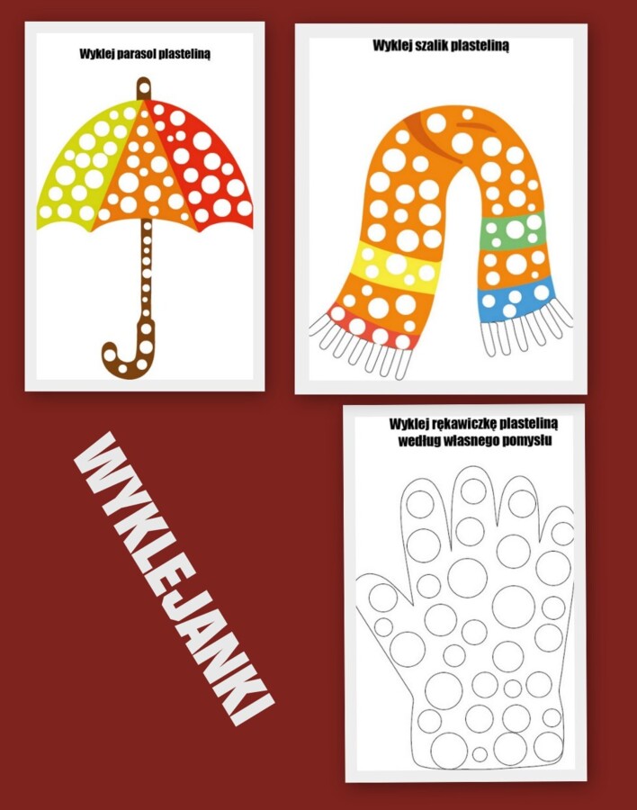 Jesienne karty pracy - przedszkole 21 x pdf i jpg