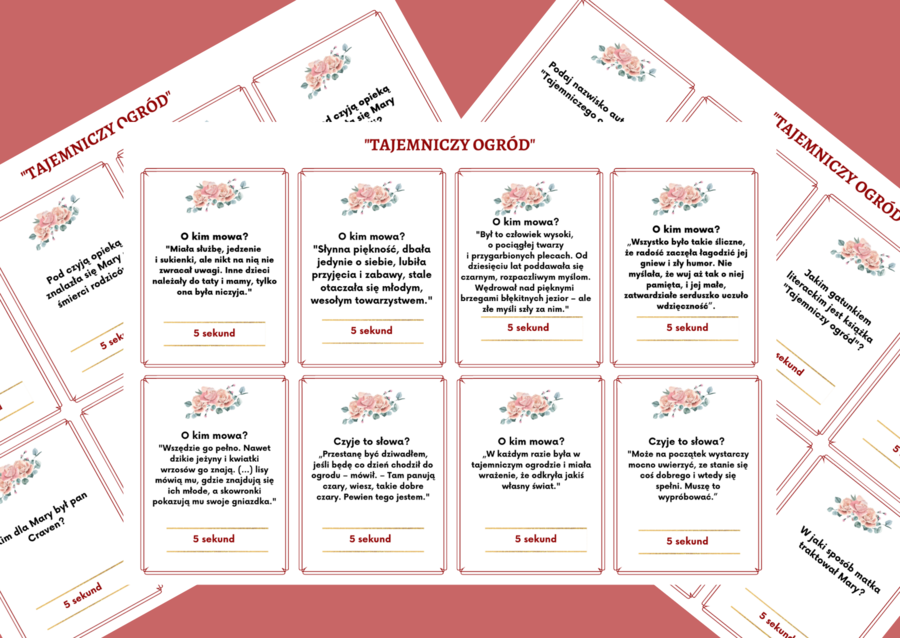 "TAJEMNICZY OGRÓD" – gra „5 sekund”