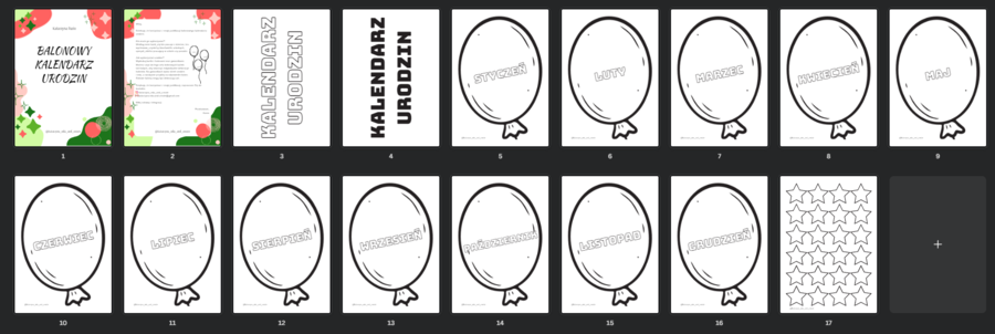 Balonowy kalendarz urodzin