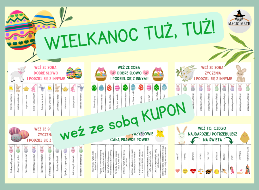 WIELKANOCNE KUPONY, weź ze sobą dobre słowo na WIELKANOC