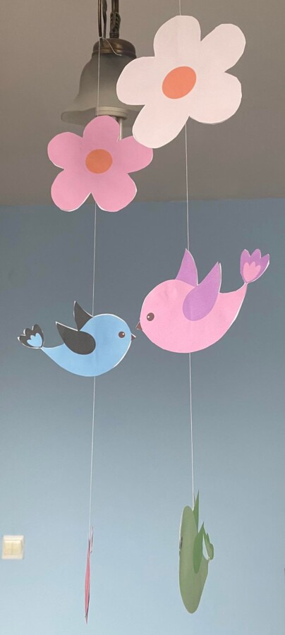 Dekoracja na lampy - wiosenna