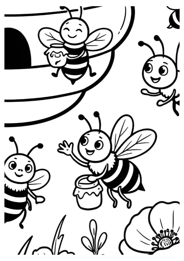 DZIEŃ PSZCZÓŁ - kolorowanka