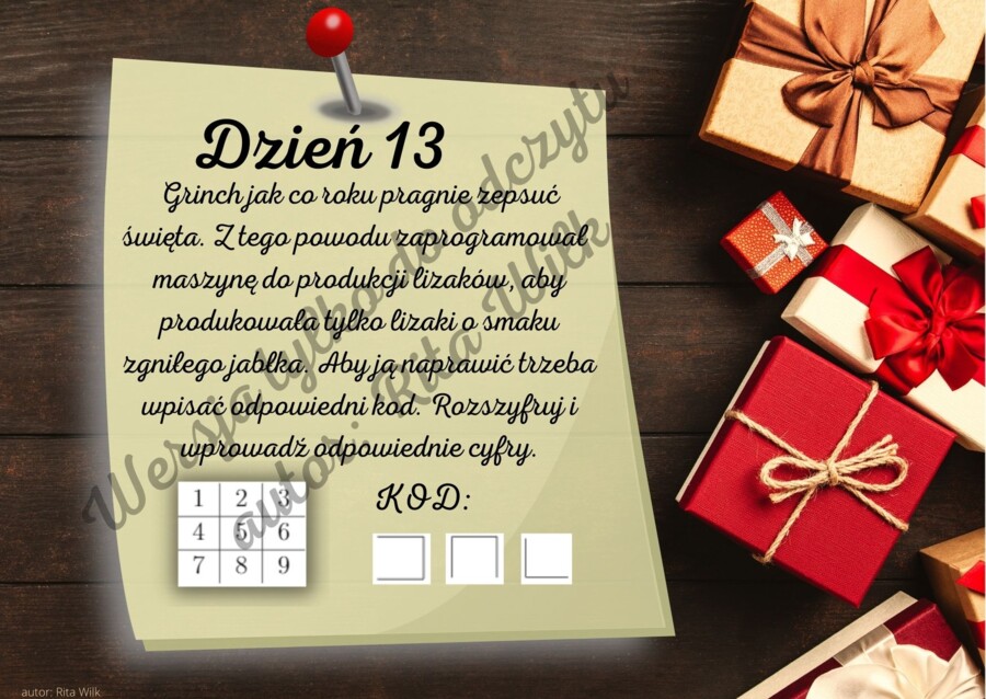 Matematyczny kalendarz adwentowy (klasy 4-6)