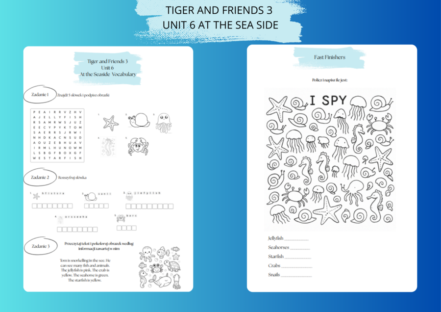 Tiger and Friends 3 Unit 6 At the seaside Vocabulary 2