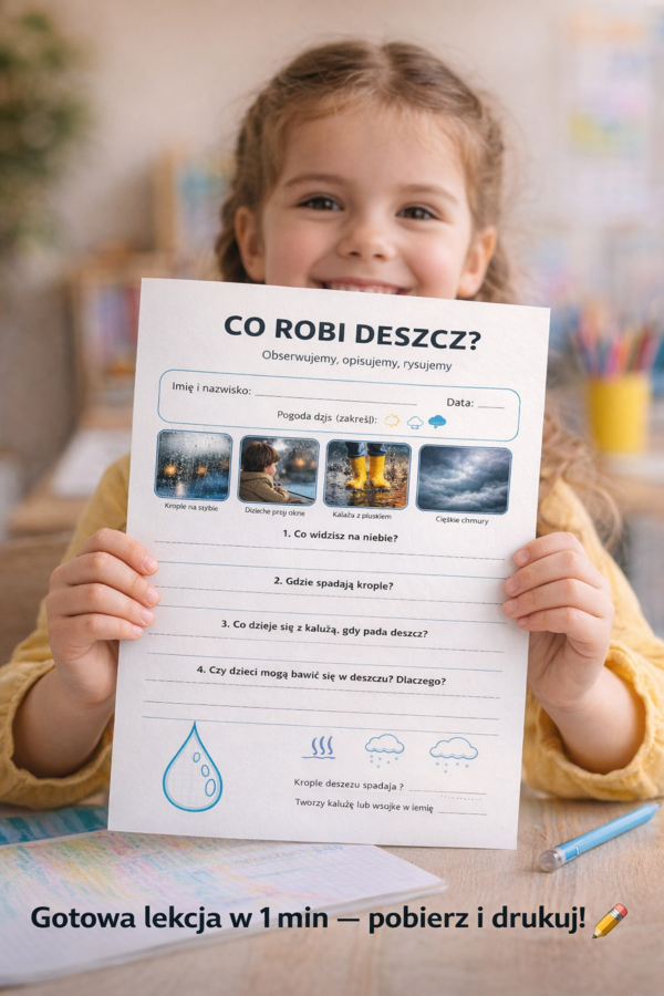 Karta pracy „Co robi deszcz?”
