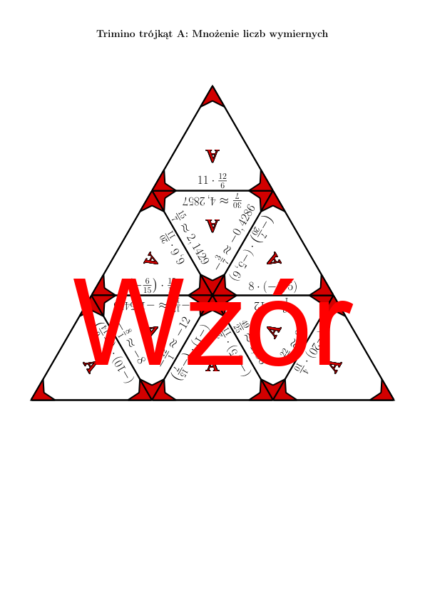 Trimino - Mnożenie liczb wymiernych | matematyka