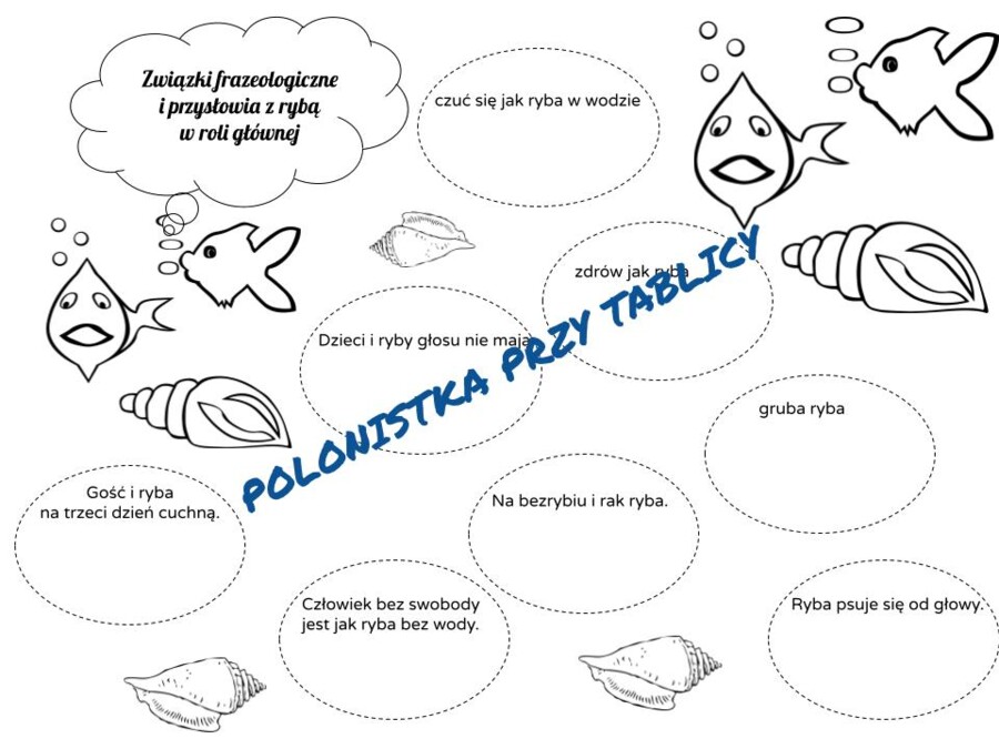 Zwięrzęce związki frazeologiczne i przysłowia: karty pracy