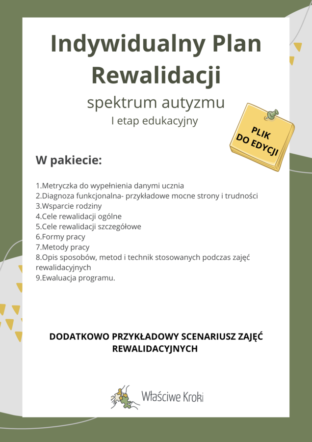 : 🌟 Indywidualny program rewalidacji – Zespół Aspergera (I etap edukacyjny) 🌟