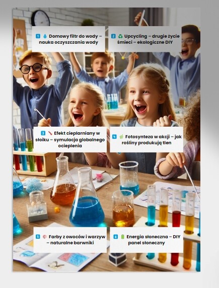 Eksperymenty ekologiczne. Domowy filtr do wody. Upcycling - nowe życie dla śmieci. Efekt cieplarniany w słoiku.