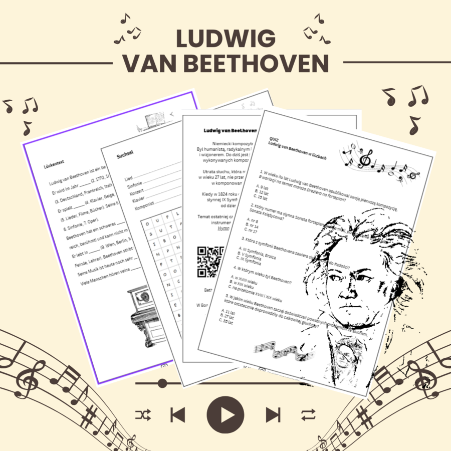 Ludwig van Beethoven Arbeitsblatt język niemiecki