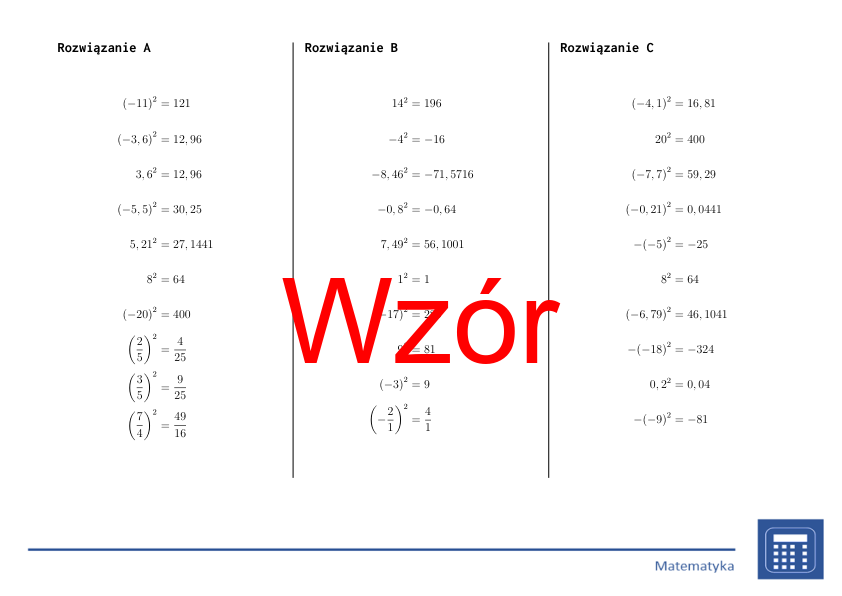 Kwadrat | matematyka | zestaw promocyjny
