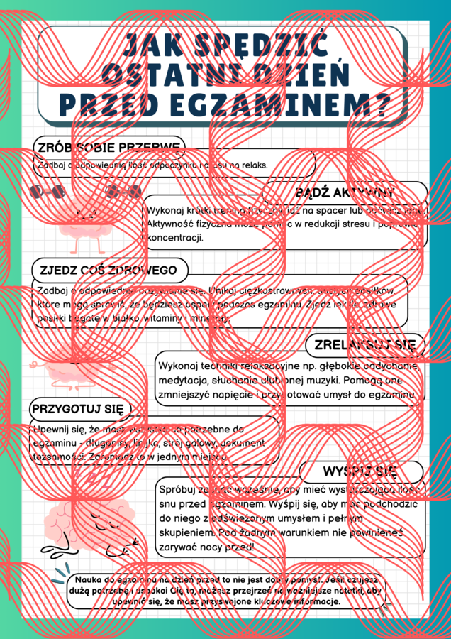 Przygotowanie do Egzaminu Ósmoklasisty - strategie, porady i techniki. Gazetka.