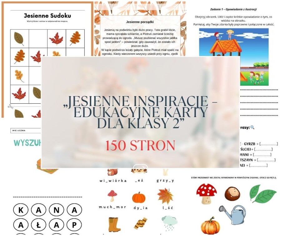 „Jesienne Inspiracje – Edukacyjne Karty dla Klasy 2”