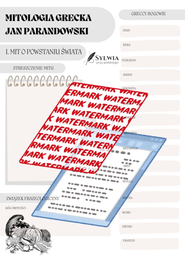 📒 Notatnik maturalny - Antyk (wprowadzenie, mitologia grecka, Iliada, Antygona, poezja Horacy)