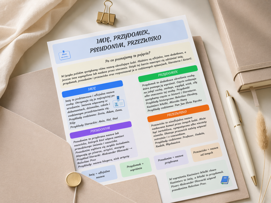 Imię, przydomek, pseudonim, przezwisko