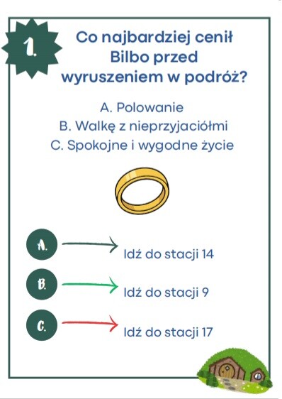 ,,Hobbit, czyli tam i z powrotem'' - stacje zadaniowe