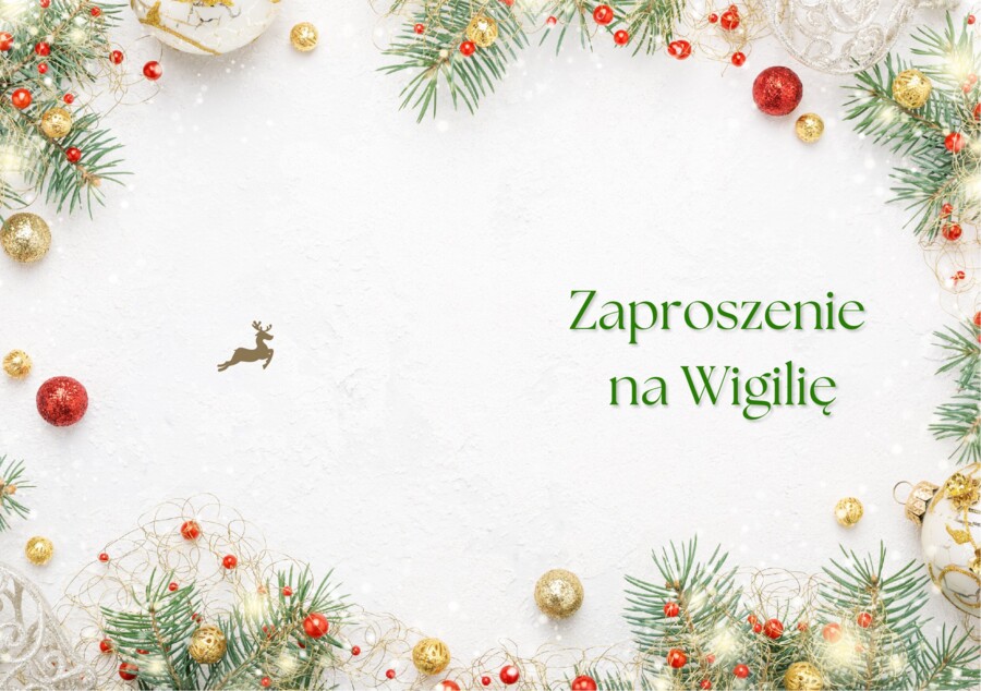 Zaproszenie - Wigilia, Boże Narodzenie
