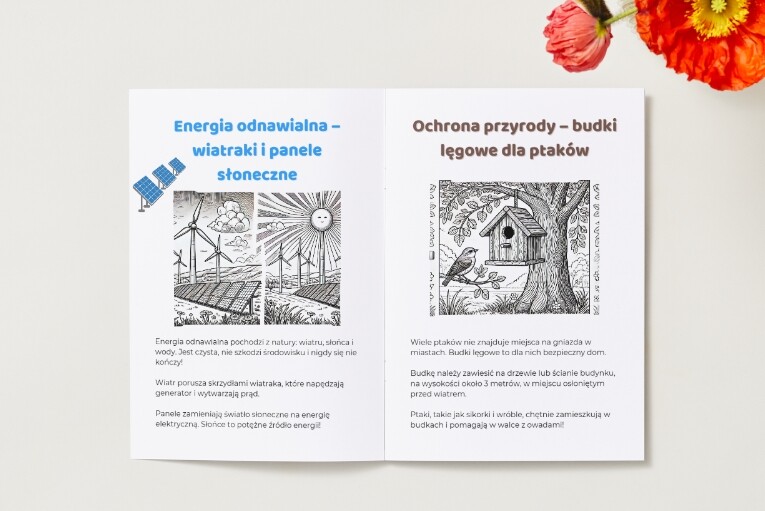 Kolorowanki. Zwierzęta. Rośliny. Grzyby. Sceny związane z ochroną przyrody.