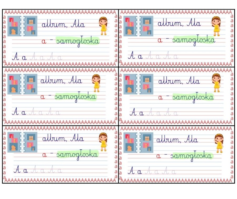 Wklejki - litery - klasa 1