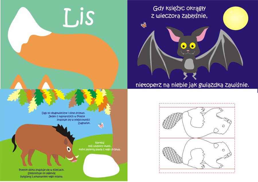 Książka - zwierzęta - wybrane wiersze dla najmłodszych / ciekawostki/ zadania