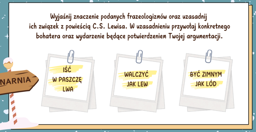 "Opowieści z Narnii" - ZADANIA EGZAMINACYJNE