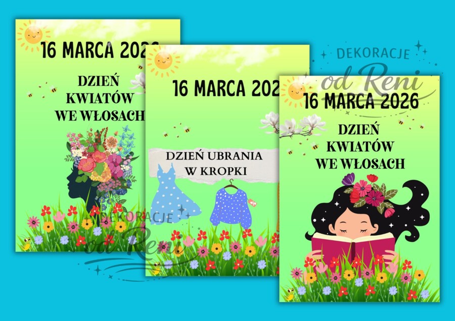 Odliczajmy do wiosny!-14 propozycji -  w 5 wariantach z różnymi datami (16.03 – 20.03)-ponad 100 stron!!!