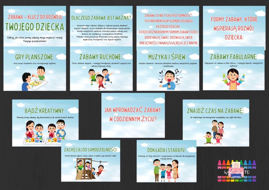 "Zabawa - klucz do rozwoju twojego dziecka" - materiał dla rodziców