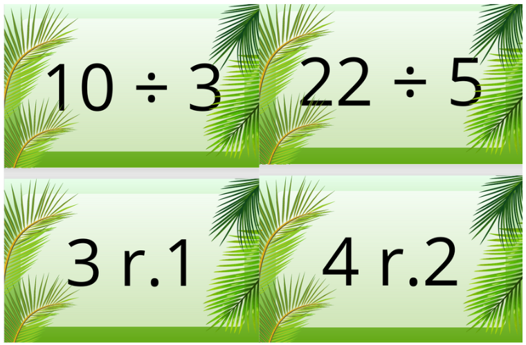 Fiszki z dzielenia z resztą do 100 – do samodzielnego wydruku