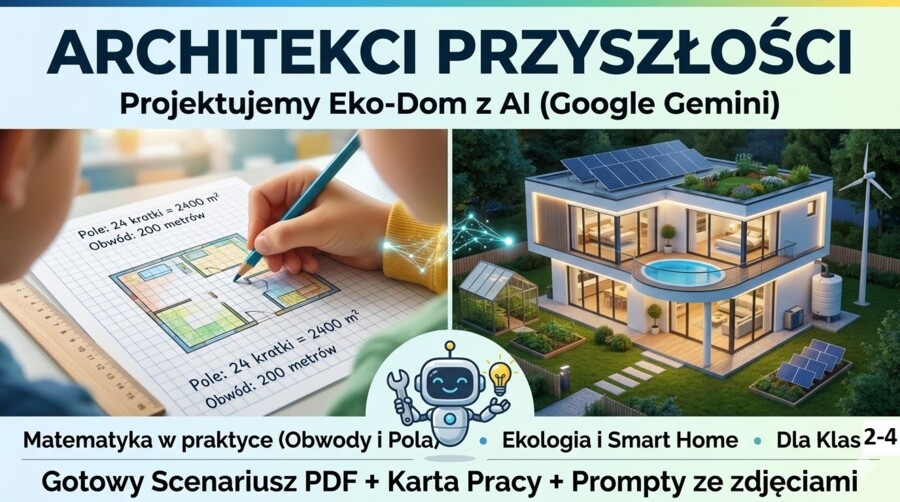 Architekci Przyszłości: Projektujemy Eko-dom z AI | Matematyka, Przyroda i STEAM (Klasy 2-4)
