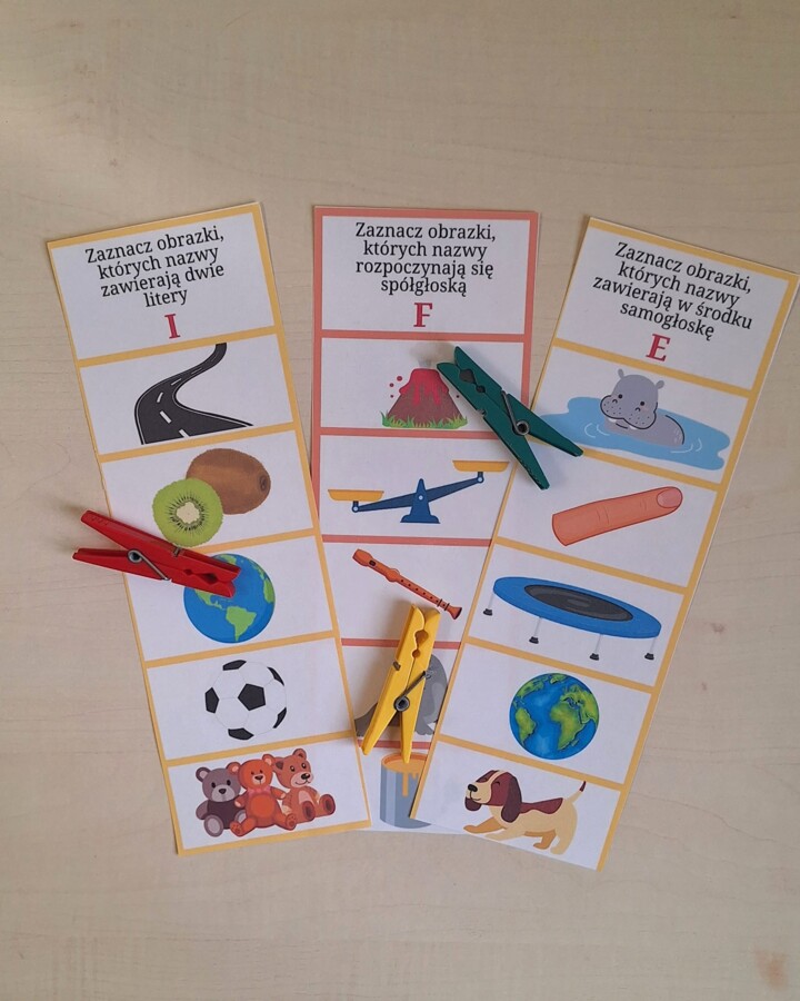 Zagadkowe głoski i sylaby - pomoc klamerkowa