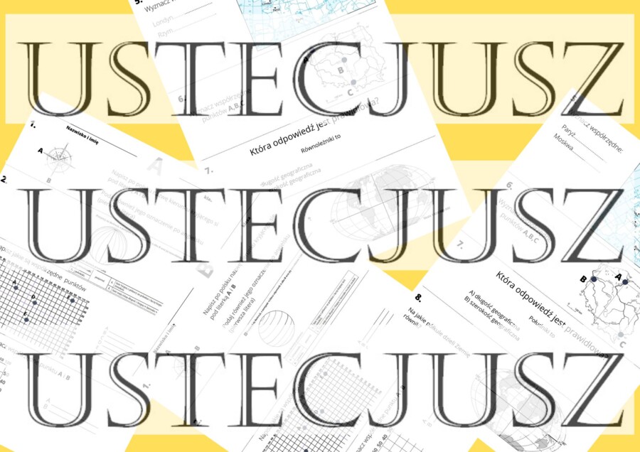 Współrzędne geograficzne - karta pracy / test / sprawdzian