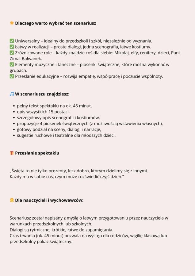 PAKIET 3 SCENARIUSZY NA JASEŁKA 🎅🏼🌟