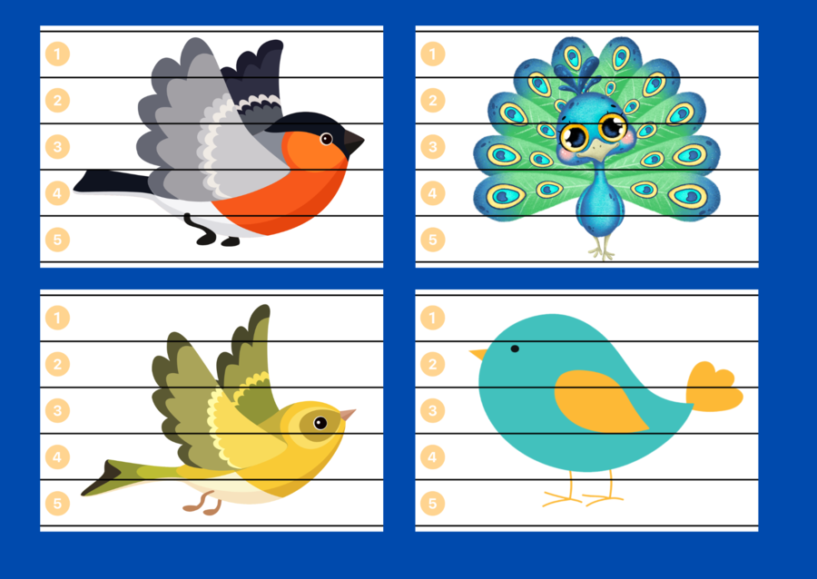 DZIEŃ PTAKÓW – puzzle – EKOLOGIA – wiosna – biblioteka – świetlica – przedszkole – 12 wersji