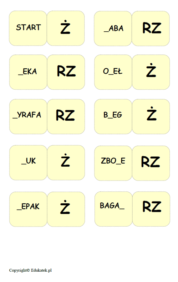 Domino - gry ortograficzne