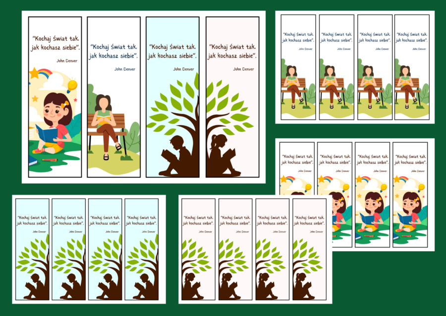 DZIEŃ ZIEMI – zakładki do książek – zakładka – biblioteka – wersja 7