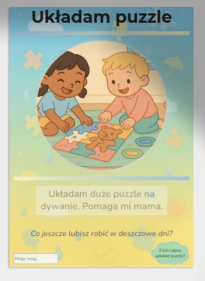 Co można robić, gdy pada deszcz?