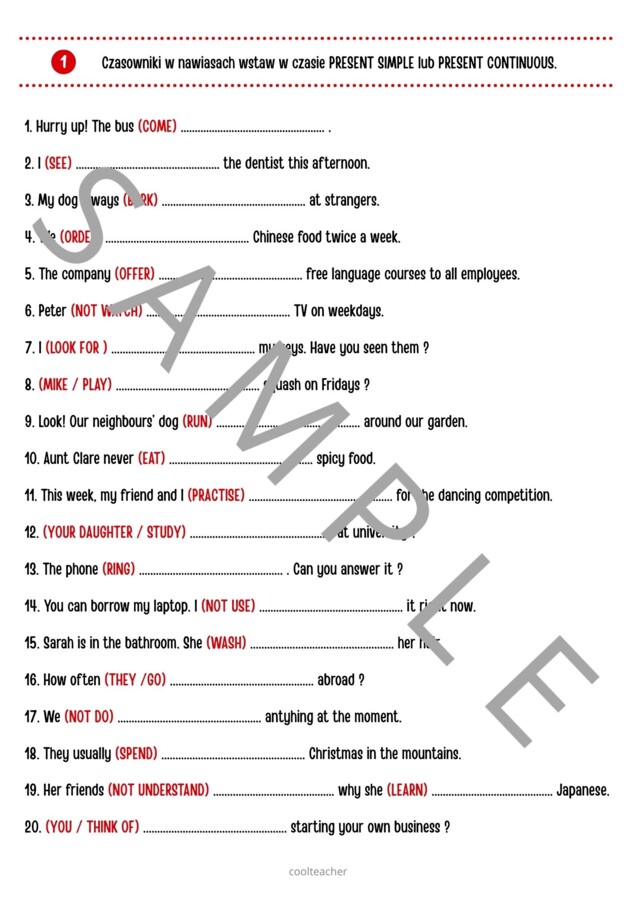 Present Simple vs Present Continuous