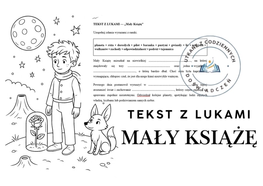 TEKST Z LUKAMI — „Mały Książę”