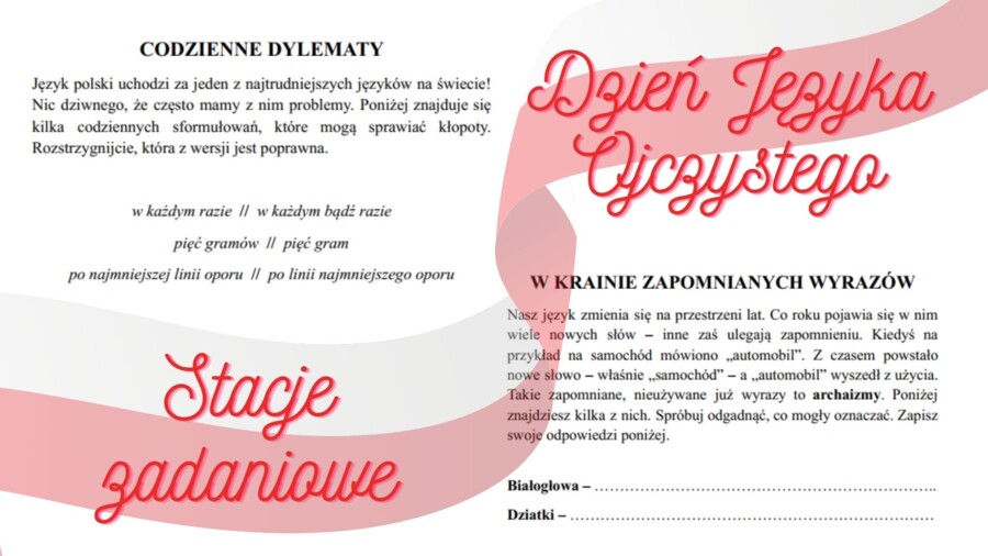 Dzień Języka Ojczystego - stacje zadaniowe