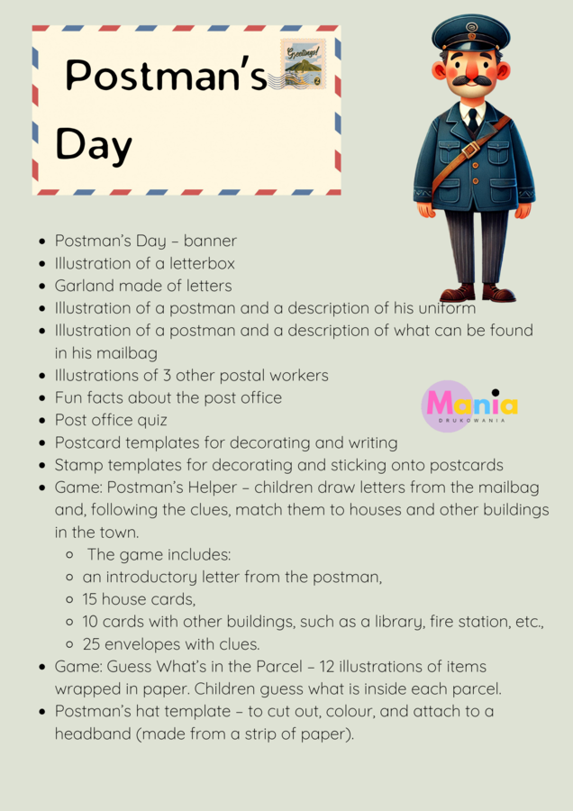 Dzień Listonosza – zestaw PDF w wersji angielskiej