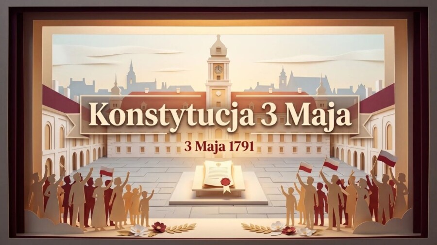 Konstytucja 3 Maja – prezentacja edukacyjna / gazetka szkolna (8 plansz)