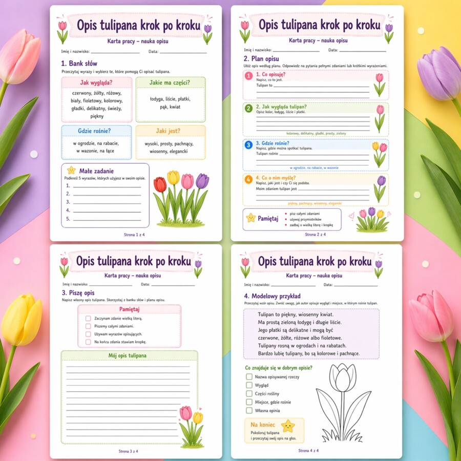 Opis tulipana krok po kroku