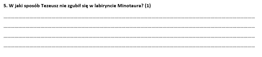 Sprawdzian z zakresu mitologii greckiej (klasa 5/6)